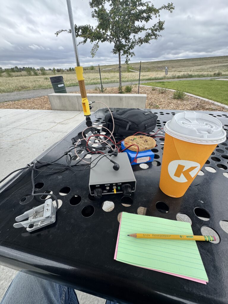 My DSWII/20 compact Amateur Radio station, deployed.